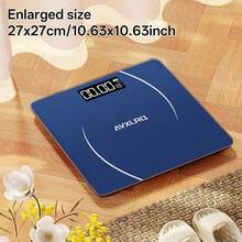 AVXLRQ 396 Digital Bathroom Scale With LCD Display & Temperature Suitable For KG/, High-Precision Weight Scale With Indicator, Platform For Use, Body Weight Monitor For, Ultra-Wide Platform Electronic Scale - Simplified Version - View 2