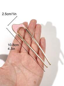 3件套简约发夹波西米亚金色头饰发髻发夹发髻造型发饰发夹，学生用品，发饰 - 彩色 - 查看 2