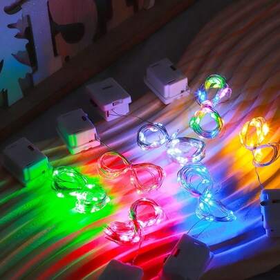 Dây đèn LED cổ tích chạy bằng pin mới năm 2026, đèn mini nhiều màu bằng dây đồng cho trang trí DIY, tiệc tùng, đám cưới, Giáng sinh, phòng ngủ.