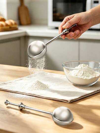 Stainless Steel Flour Sifter 80 Mesh Fine Mesh Strainer, One-Hand Operation Easy Clean For Cake Decorating Baking - 3 Cup Capacity With Storage Lid