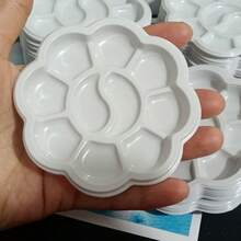 1/5/10个迷你塑料花形调色盘，适用于水彩、丙烯和水粉颜料混合 - 绘画用品 | 绘画工具 | 成人绘画用品 | 油画调色盘 | 室内装饰绘画用品（3英寸，10格） - FlowerPalette - 查看 7