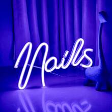 1pc Nails Neon Light Sign, USB Or Battery Powered, Nail Neon Light Sign, Fragrance-Free, Suitable For Nail Salons, Beauty Rooms, Bedrooms, Hair Salons, Indoor And Outdoor Use, Bars, Valentine's Day, Children's Day, Mother's Day, Christmas And Other Holidays Decoration, Perfect Gift For Birthday And Christmas - White - View 21
