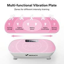 MERACH CV30 Pro Vibration Plate Exercise Machine, Whole Body Workout Equipment For Women, Bluetooth And Silicone Pedal, Vibration Plate With Auto Mode, Vibrate Fitness Platform For Home - 美規A型插(110-127V) - 查看 3