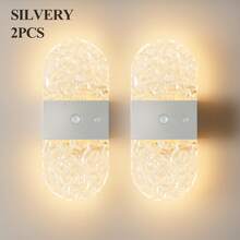 Crystal Motion Sensor Wall Light LED Magnetic Wall Light 1200mAh Battery Powered Night Light Easy Installation Adjustable Color Temperature And Brightness Suitable For Hallway Bathroom Bedroom Stairs Home Decor Living Room Decor - Hills Are Multicolored - View 12
