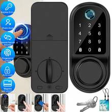 Smart Lock Fingerprint Door Lock – Tuya APP Remote Control, Keyless Entry Door Lock With Biometric Fingerprint, Password, Key, Passage Mode For Home Office – Black - AF06DSTUYA - 查看 1
