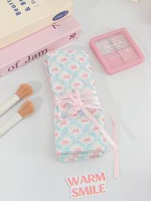 1件/套 碎花灯芯绒材质 便携可爱女士化妆刷收纳袋 眉笔收纳袋 口红收纳袋 大容量化妆包 护肤品收纳袋 多功能收纳包，可收纳化妆刷、眉笔、口红、润唇油、指甲油、化妆品、首饰、小物件 伴娘礼物 生日礼物 送朋友的礼物 情人节礼物 旅行必备 邮轮必备 通勤必备 - 彩色 - 查看 12