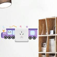 1pc Wall Sticker,Train Switch Sticker,Window Sticker,Self-Adhesive , Suitable For Bedroom And Living Room, Bedroom,Glass Decoration And Embellishment - A - View 2