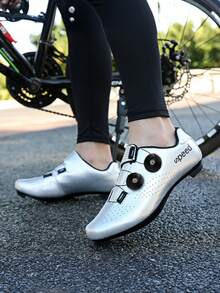 Professional SPD Unisex Cycling Shoes Compatible With Peloton Indoor Road Bike Riding Shoes For Men And Women Can Be Fitted With Triangular Shoe Clips For Outdoor Pedals, Anti-Slip And Wear-Resistant, Lightweight And Comfortable - Silver 1 - View 4