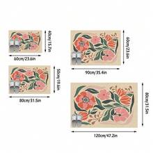 1 tấm thảm/thảm trải sàn/thảm nhà tắm/thảm cửa, phong cách INS American Chic - Thảm cửa họa tiết hoa lá dễ thương, thích hợp cho phòng tắm, nhà bếp, lối vào, hành lang, đầu giường, phòng khách, phòng ngủ, thảm mềm có thể giặt máy, trang trí nhà cửa đẹp mắt. - P - Xem 3