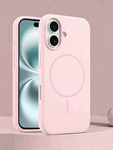 Liquid Silicone Magnetic Phone Case For IPhone 17Promax/16/15/14/13/12/Phone Case - Light Pink - View 2