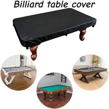 1pc Billiard Table Cover - Available In 3 Sizes (Black), Foldable And Storable, Made Of High-Quality 300D Oxford Fabric, Durable And Sturdy, Bottom Drawstring For Adjustable Size; Made Of Premium Fabric, Soft And Durable, Dustproof And Waterproof, Easily Resists Dust, Oil And Daily Wear, Suitable For Billiard Table, Large Billiard Table, American Billiard Table, Snooker Table, 8ft Billiard Table (Cover Only) - Black - View 2