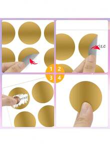 60/120 miếng dán cào tròn màu vàng, thích hợp cho vé số, các dự án DIY và rút thăm trúng thưởng. - Vàng - Xem 4