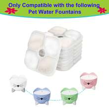 Pack Of 16 Cat Fountain Filters For Catit Pixi Drinking Fountain With 4 Hoses, Triple Filter System Replacement Filter With Resin And Activated Carbon - White - View 3