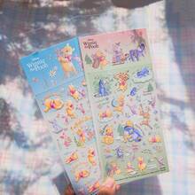 Hình dán hoạt hình Winnie the Pooh màu vàng dễ thương, chính hãng Disney, họa tiết dập nổi 3D, dùng được cho điện thoại, laptop, sổ tay, bình nước, đa năng. - Màu be - Xem 4