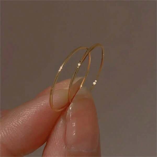 [1pc Titanium Steel Ring] Titanium Steel 1pc Simple Thin Ring | Match All Kinds Of Outfits Party Accessory, Versatile Accessory, Elegant Design, Minimalist Ring, Highquality Metal, Stylish Ring, Lightweight Ring, Women'S Fashion