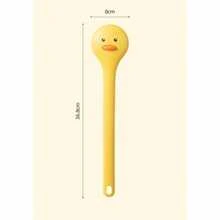 2Pcs Cute Duck Bath Brush Set | Long Handle Soft Bristle Back Scrubber For Shower - 2pcs Yellow - View 4