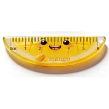 5支装迷你可爱卡通水果亚克力尺，带链，透明口袋尺，掌心大小，可作背包笔袋，文具礼品，毕业季和返校季必备小巧口袋测量工具 - 水果 - 查看 13