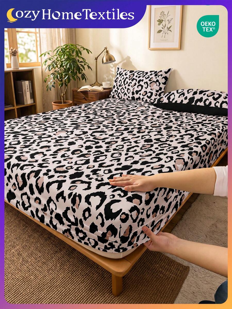2/3pcs Printed Bedding Set (1pc Bed Sheet Set + 1/2pcs Pillowcase Without Pillow Insert), Skin-Friendly Comfortable Mattress Protector, Printed Pattern Mattress Cover, Soft & Breathable, Multiple Sizes Fit Twin/Full/Queen/King Bed, Machine Washable, Home Decor, Bedroom Decoration
