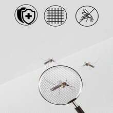 1pc White Hook And Loop Zipper Mosquito Net, Self-Adhesive Window Screen, Removable Mesh Curtain For Home Use - White Zipper - View 11