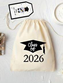 12/6 pezzi Borse regalo per feste di laurea, borse in cotone con coulisse stampate da 10*15cm, biglietti di incoraggiamento per la laurea, motivo tocco da laureato, borse regalo per la laurea 2026, buste per caramelle e biscotti, sacchetti con coulisse, borse per imballaggio regalo, adatte per feste e eventi a tema laurea, celebrazione della laurea, omaggi per feste, regali di ringraziamento per eventi di laurea, feste di compleanno - multicolore - Visualizzare 6