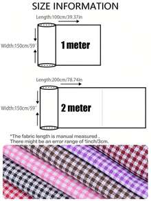 1 tấm vải polyester in họa tiết răng cưa, thích hợp để may áo sơ mi, váy và các sản phẩm may mặc khác. - Nhiều màu - Xem 2