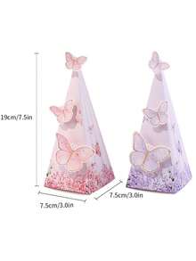 10 hộp quà hình bướm, hộp quà tam giác chủ đề bướm, thích hợp làm quà tặng sinh nhật, đám cưới, gia đình, ngày lễ, tiệc tùng. - Hộp - Xem 3