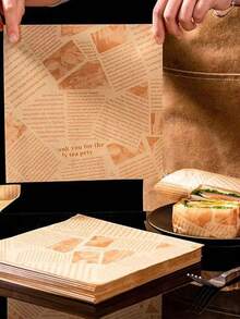 200/100/50pcs Food Paper, Suitable For Packaging, Pad Paper, Decoration, Sandwich Hamburger Biscuit Packaging Paper, Oil Absorption Paper For Dinner Plate, Table Food Basket, Food Pad Paper, Frying Pan Paper, DIY Food Tools - View 7
