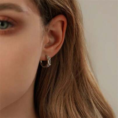 1pc Zirconia Eye Of The Tiger Earrings, Elegant Luxury Fashion Versatile Gift Earrings For Women