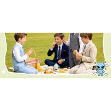 2026 Boys 5-Piece Formal Suit Set, Kids Wedding Communion Easter Tuxedo, Jacket Vest Pants With Shirt And Tie, Gentleman Formal Outfit - màu đen - Xem 8