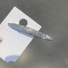 シンプルな韓国風の高級感のある合金クリップ、ラインストーン払いきお手頃贅沢ヘアクリップ、前髪サイドクリップ、ダックビルクリップ、多目的ヘアアクセサリー - 三角形 - チェックする 7
