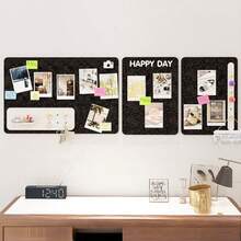 1pc Felt Decorative Board For Room Decor And Office Memo, Nail-Free Wall Sticky Note Board, Removable Learning Memo Board, Reusable Felt Pinboard, Creative Wall Notification And Task Board, Supports Notes/Photos/Posters Display, Suitable For Photo Wall Decor, Classroom Display, Course Announcement, Early Education, Learning Photo Wall, Bedroom Memo Board, Task Tracking, Holiday Decor, Company Culture Wall, Suitable For Bedroom/Study/Office/Classroom - 1PC - View 4
