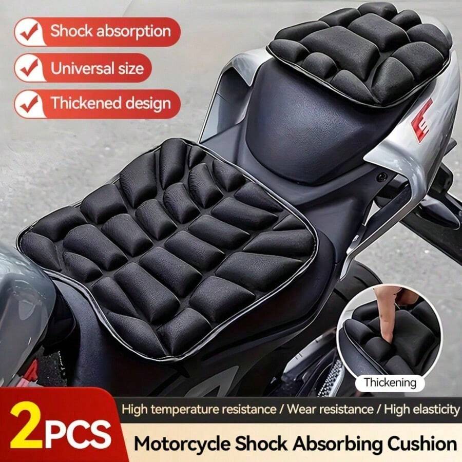 Universal 3D Breathable Shock-Absorbing Motorcycle Seat Cushion, Nylon Anti-Slip Pad Suitable For Most Motorcycles And Electric Scooters - A - View 1