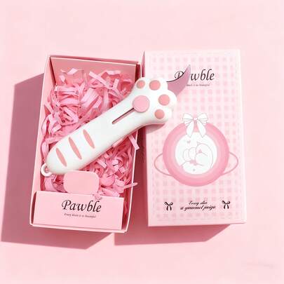 Cute Cat Paw Shaped Utility Knife, Manual Retractable, Lightweight And Easy To Carry, Suitable For Handicraft Enthusiasts, Home Use, Suitable For Cutting Paper, Opening Packages, Handicraft Activities, Christmas Gifts, Practical Office Product, Available In Black, Pink, And Blue