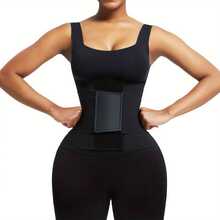 Leopard Print High Compression Back Support Waist Trainer Belt Gym Waist Cincher Trimmer Belt Tummy Control Body Shaper With Triple Wrap - 黃色 - 查看 10