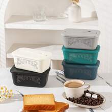 High Quality PP Material Butter Container, Suitable For Refrigerator Storage, Easy To Clean, Ideal For Hotels, Homes And Restaurants. Butter Container, Food Storage Box, Plate And Butter Dish With Lid. - View 6