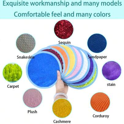 8pcs Colorful Ceramic Tile Coasters, Textured Round Floor Protectors, Vibrant Colors, Stylish Outdoor Round Mats Set, Suitable For Home, Travel, Festivals