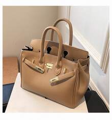 Women Top Handle Bags - Khaki - View 6