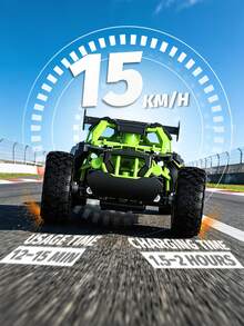 1pc 1:18 Scale 2.4GHz Remote Control Off-Road Vehicle, 4WD, Multi-Angle Driving, Rechargeable Drifting RC Car, High-Speed Racing Outdoor Toy For Children 6+ Years Old, Suitable As Birthday/Christmas Gift - Multicolor - View 5