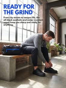 Charcoal Black Stylish Low-Top Skate Shoes, Men's Wear With Breathable EVA Base And Secure Lace-Up Closure - 黑色 - 查看 7