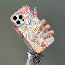 Funda para móvil con estampado de dulces y dibujos animados. Compatible con Samsung, Apple, VIVO, OPPO, , Transsion, ,  y Honor. Fabricada en TPU, ofrece protección contra golpes y caídas. Un regalo ideal para familiares y amigos. - Rosa - Ver 4