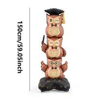 1pc Medium/Large Graduation Theme Panda & Owl Cartoon Aluminum Foil Balloon, Suitable For Graduation Party Decoration, 8 Cartoon Balloon Styles To Choose From - View 5