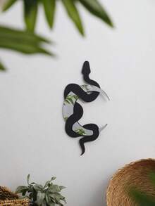 1pc Black Snake Shaped Design Wall Hanging, Moon & Snake Design Hanging Decoration For Home,Home Decor ,Room Decor,Wall Decor Gifts Birthday Graduation - Multicolor - View 11