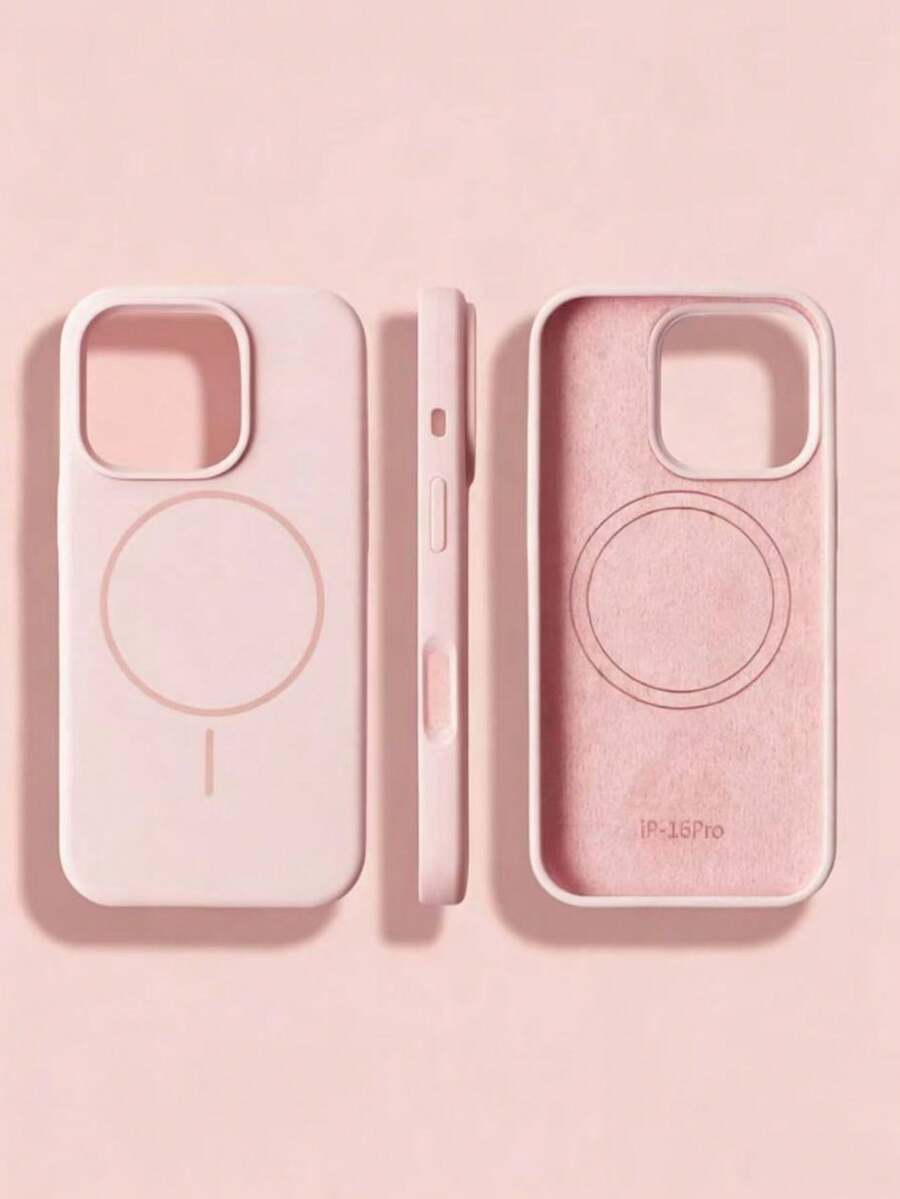 Liquid Silicone Magnetic Phone Case For IPhone 17Promax/16/15/14/13/12/Phone Case - Light Pink - View 1