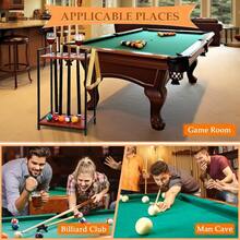Floor-Mounted Tiered Billiard Cue Rack Stand With Scratch-Resistant Wood Construction Holds Cues Balls Cups And More Multiple Configurations Available For Game Room Home Office Or Billiard Club Us - Red - View 7