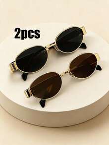 2pcs Metallic Gray Tea Color