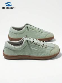 Giày thể thao tối giản kiểu đi chân trần, mũi rộng, thiết kế một quai, unisex, đơn giản và thoáng khí, giày chạy bộ đường mòn thoải mái, phần trên bằng da PU. - màu xanh da trời - Xem 3