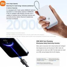 Xiaomi 小米20000mAh移动电源，内置充电线，支持33W快充，适用于智能手机、平板电脑和笔记本电脑的便携式充电器 - 彩色 - 查看 5