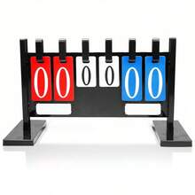 1 pieza Marcador vertical de volteo de 6 dígitos, adecuado para partidos de baloncesto, bádminton, fútbol, marcador multifunción para árbitros - Multicolor - Ver 7