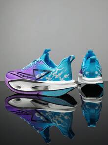 Zapatos para correr transpirables para hombres y mujeres - Diseño de corte bajo para estabilidad, suela exterior de EVA gruesa antideslizante y resistente al desgaste, parte superior de tela transpirable y cómoda, suela de goma duradera adecuada para carretera, sendero y entrenamiento físico - Cómodo todo el año, rango de tallas completo, unisex, zapatos deportivos y casuales, tela minimalista de moda, zapatos de entrenamiento cruzado para hombres, zapatos casuales diarios, zapatos para correr. - Morado - Ver 10