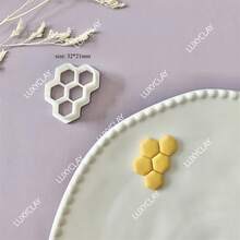 熊/兔/狗/蜜蜂/大象/青蛙/蛇/猴子/猫/猫头鹰造型动物粘土切割模具，适用于珠宝吊坠制作 - 白色 - 查看 8